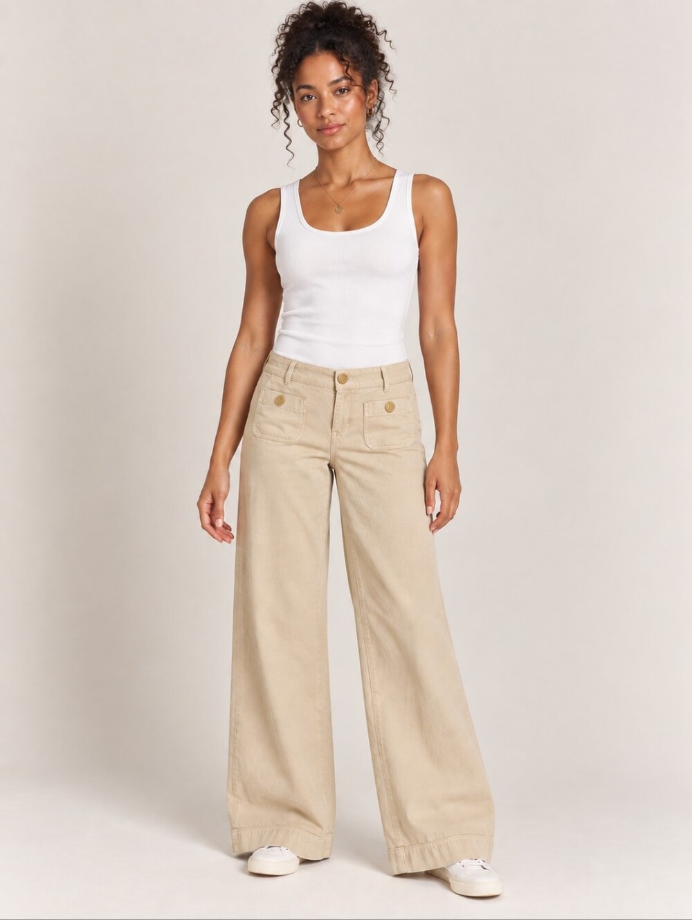 β€ AMERICAN EAGLE Y2K VINTAGE WIDE LEG COTTON PANTS, 14 (32)